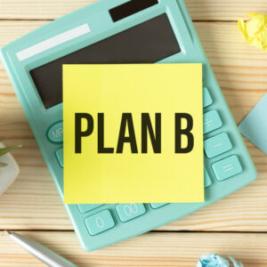 plan-b-word-yellow-paper-calculator